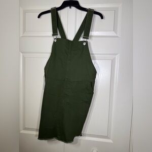 Lizard thicket the cove women's olive green denim overall dress